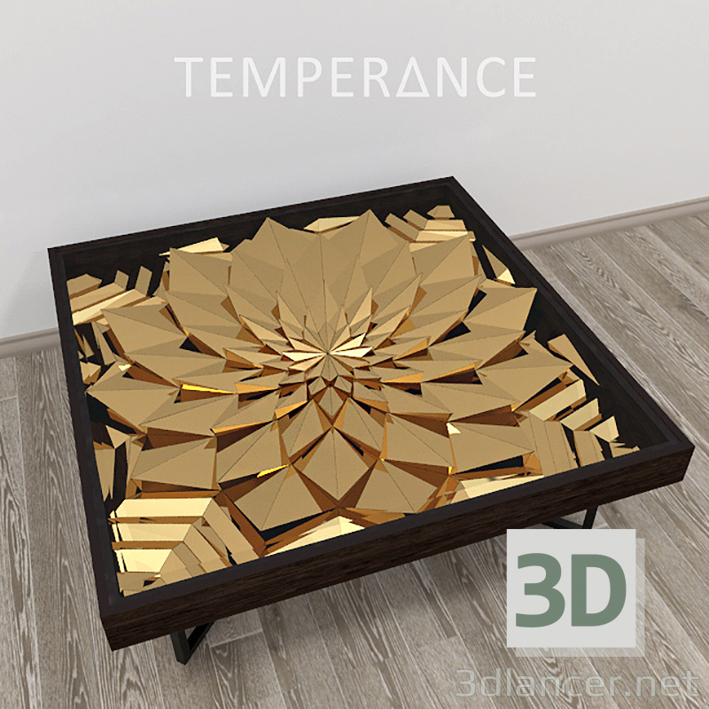 modèle 3D Table basse "Lotus" - preview