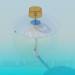 modello 3D Tavola rotonda con lampada - anteprima