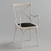 3d Cross Back Dining Chair With Arms model buy - render