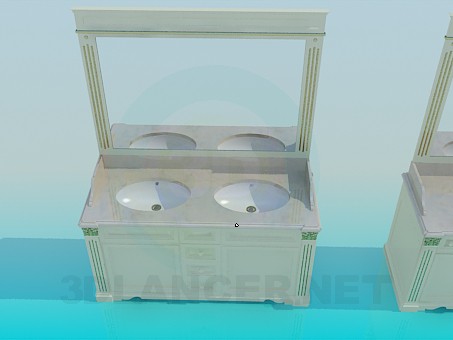 3d model Los muebles en el baño - vista previa