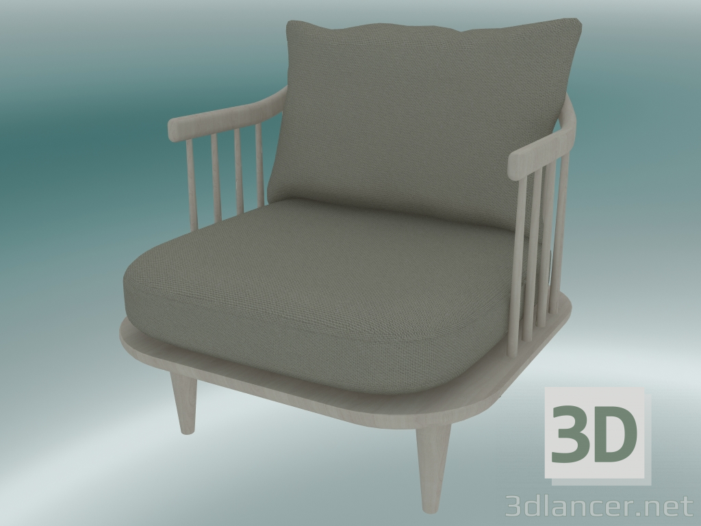 3d model Armchair Fly (SC10, 70х73 Н 70 cm, White oiled oak with Hot Madison 094) - preview