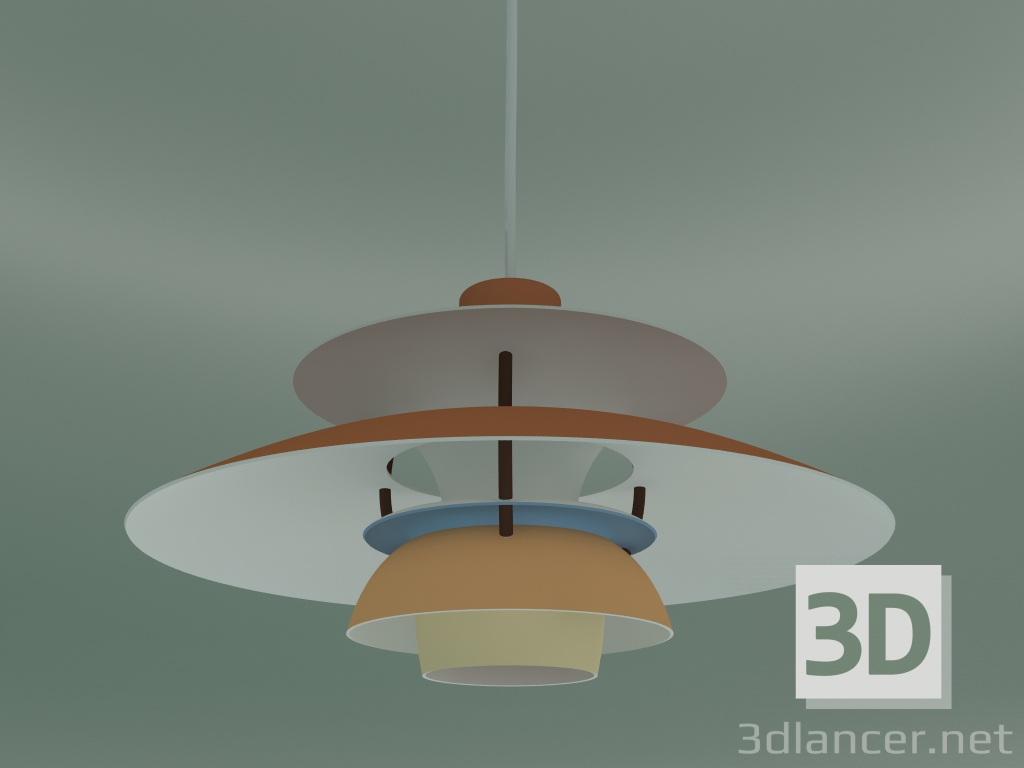 modello 3D Lampada a sospensione PH 5 MINI (E14, HUES OF ORANGE) - anteprima
