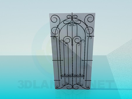 modello 3D Porta forgiato - anteprima