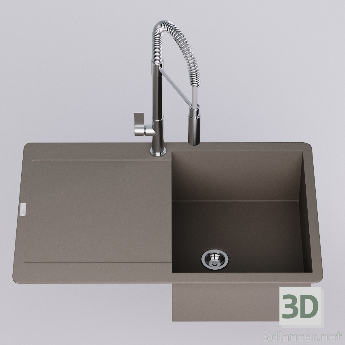 modello 3D di Franke Maris MRG 211-77 Lavello con rubinetto Franke fox pro comprare - rendering