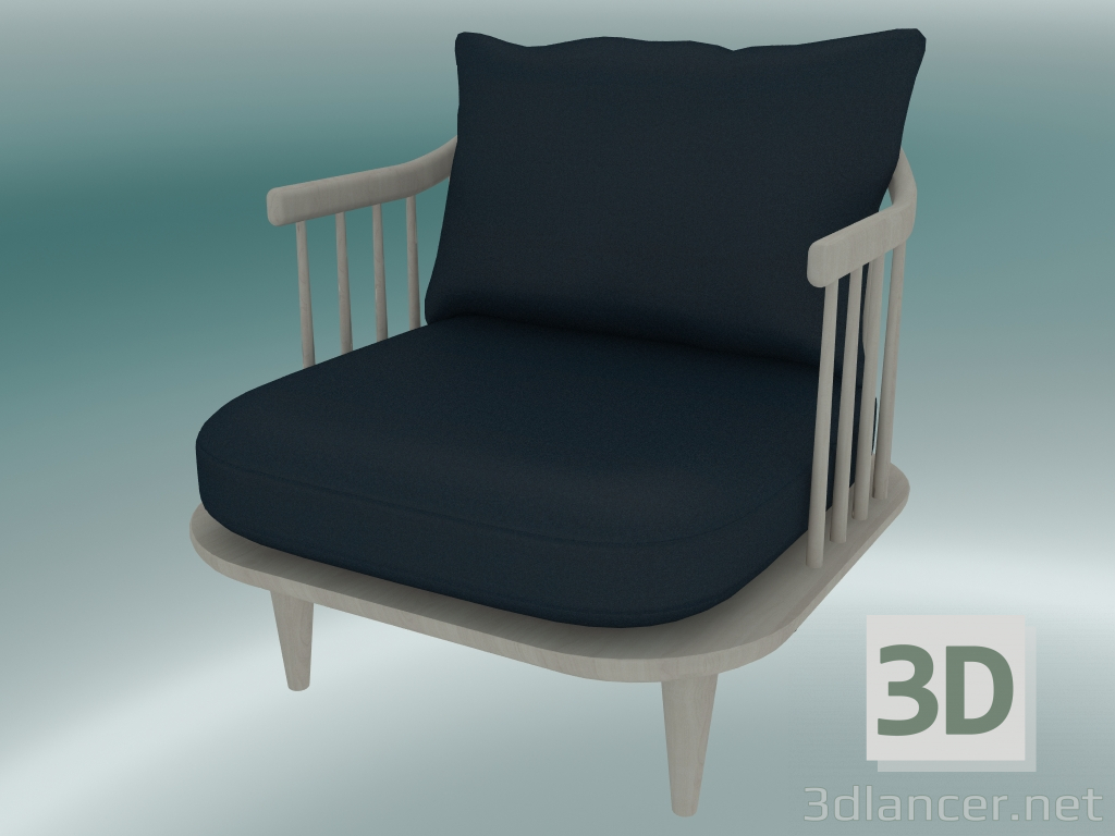 3d model Armchair Fly (SC10, 70х73 Н 70 cm, White oiled oak with Harald 2 182) - preview
