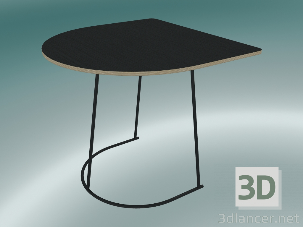 3 डी मॉडल कॉफी टेबल हवादार (आधा आकार, काला) - पूर्वावलोकन
