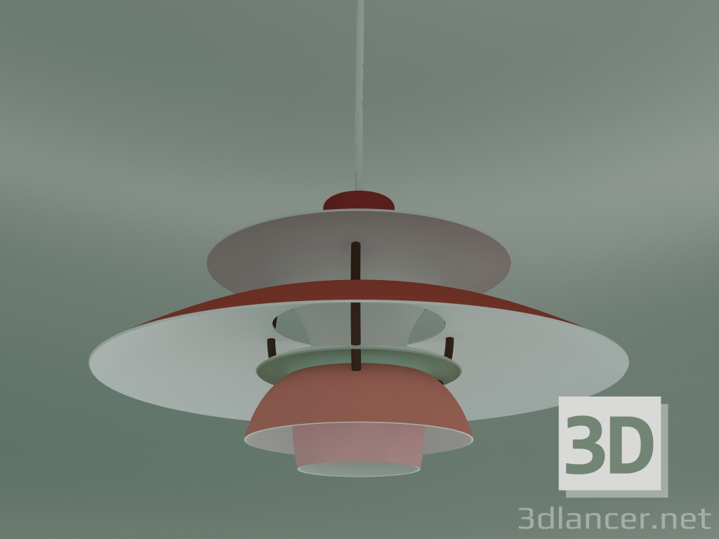 3D Modell Pendelleuchte PH 5 MINI (E14, HUES OF RED) - Vorschau