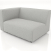 3d model Sofa module 1 seater (L) 103x90 with an armrest on the left - preview