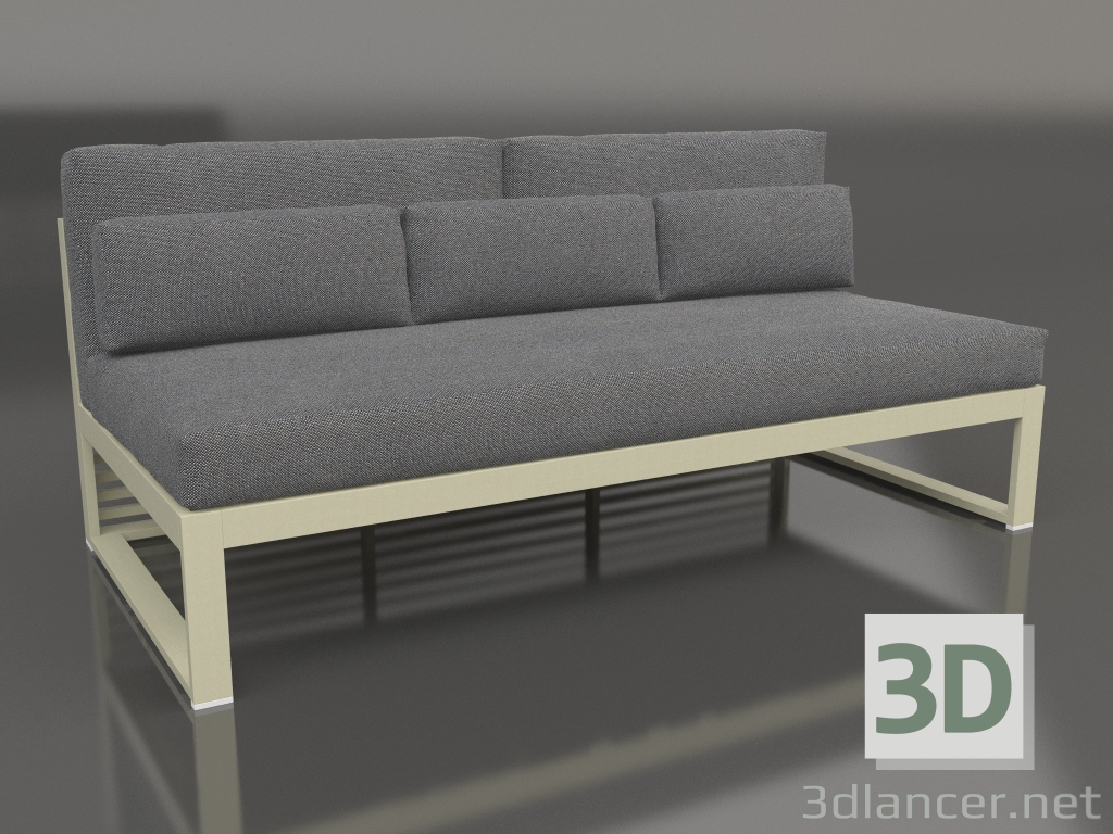3D modeli Modüler kanepe, 4. bölüm, yüksek arkalık (Altın) - önizleme