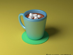 Bebida de chocolate com marshmallows