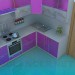 3d model Pink kitchen - preview