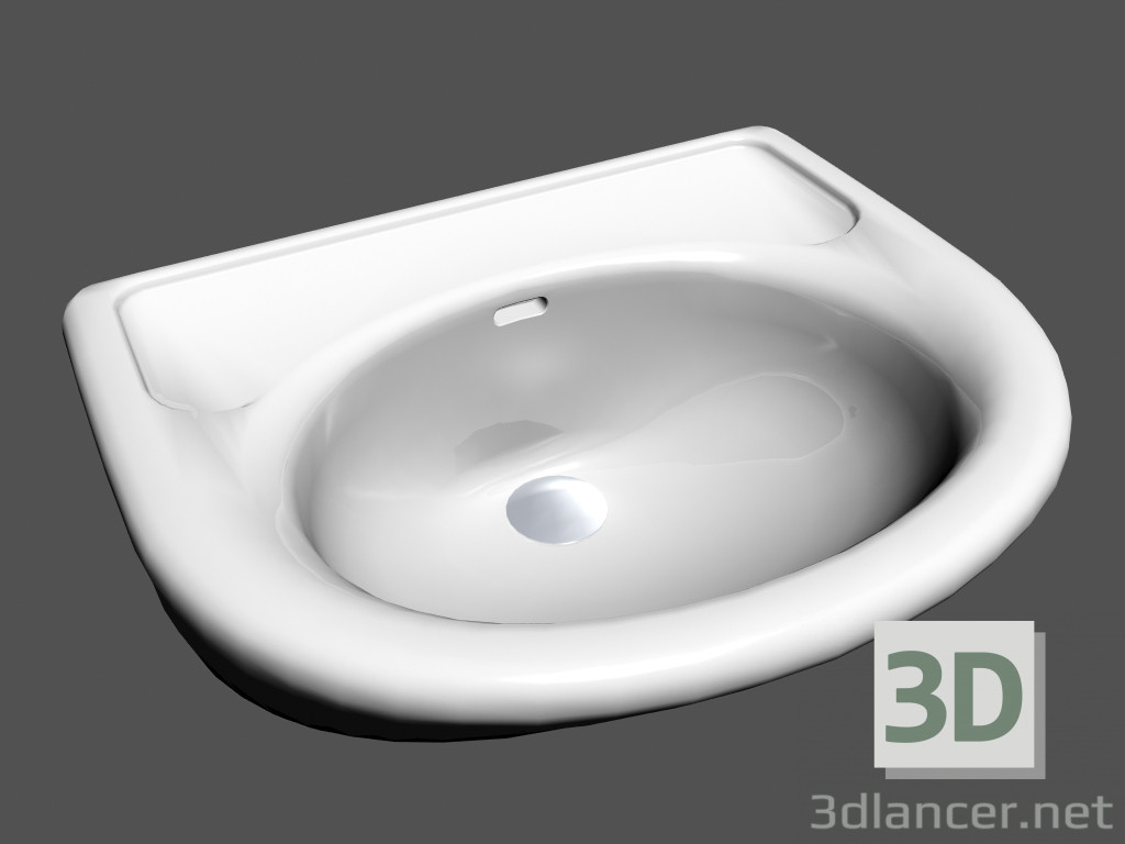 3d model Sink Semi-recessed console l swing r1 810411 - preview