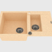 3D modeli Kısa drenajlı 1,5 çanak lavabo - kumlu Rapido (ZQK 7513) - önizleme