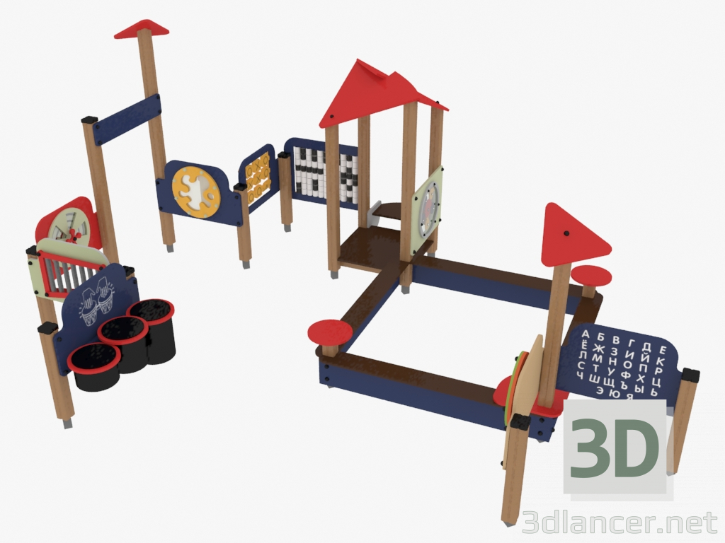 3d model Children's play complex (4439) - preview
