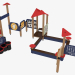 3d model Children's play complex (4439) - preview