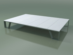 Tavolino da esterno InOut (955, ALLU-SA, doghe in pietra lavica smaltata bianca)