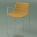 3d model Chair 0203 (4 legs, with armrests, with leather upholstery) - preview