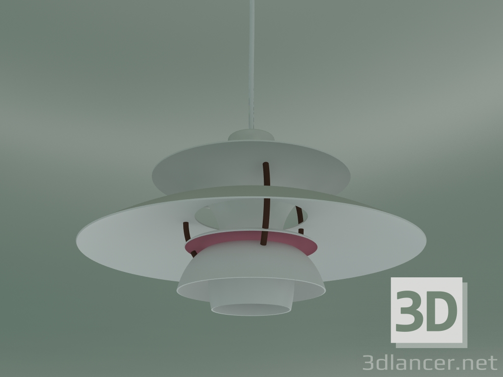 3d model Lámpara colgante PH 5 MINI (E14, BLANCO MODERNO) - vista previa