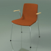 3d model Chair 3952 (4 metal legs, upholstered, with armrests) - preview