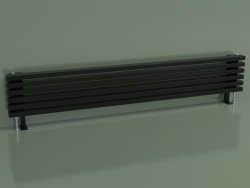 Horizontal radiator RETTA (6 sections 1800 mm 60x30, glossy black)