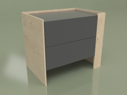 Bedside table CN 200 (Champagne, Anthracite)