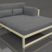 3d model XL modular sofa, section 2 right, high back, artificial wood (Gold) - preview