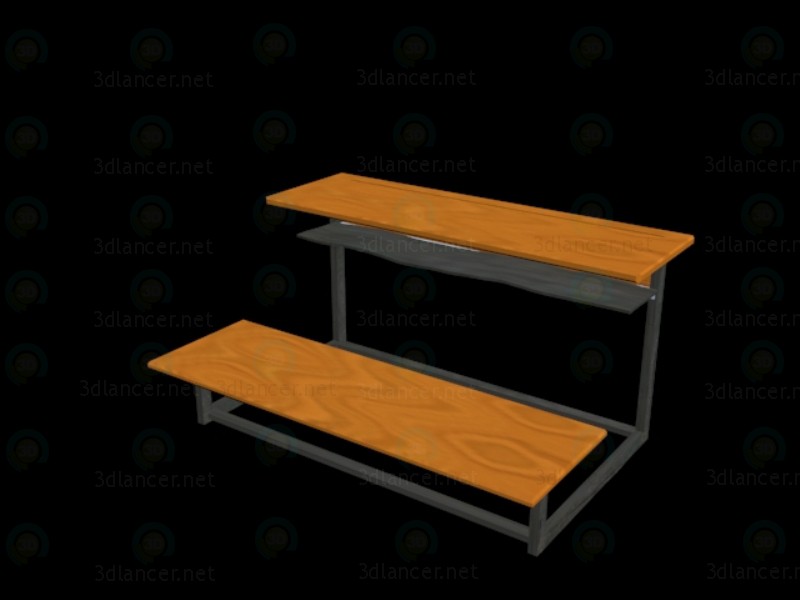3D Modell Schreibtisch-monoblock - Vorschau