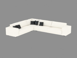 sofá de esquina modular