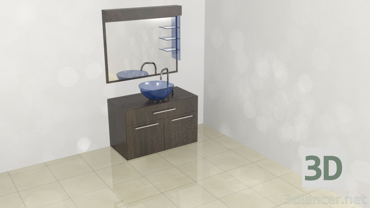 modello 3D lavabo - anteprima