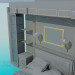 3D modeli Oda donyağı mobilya - önizleme