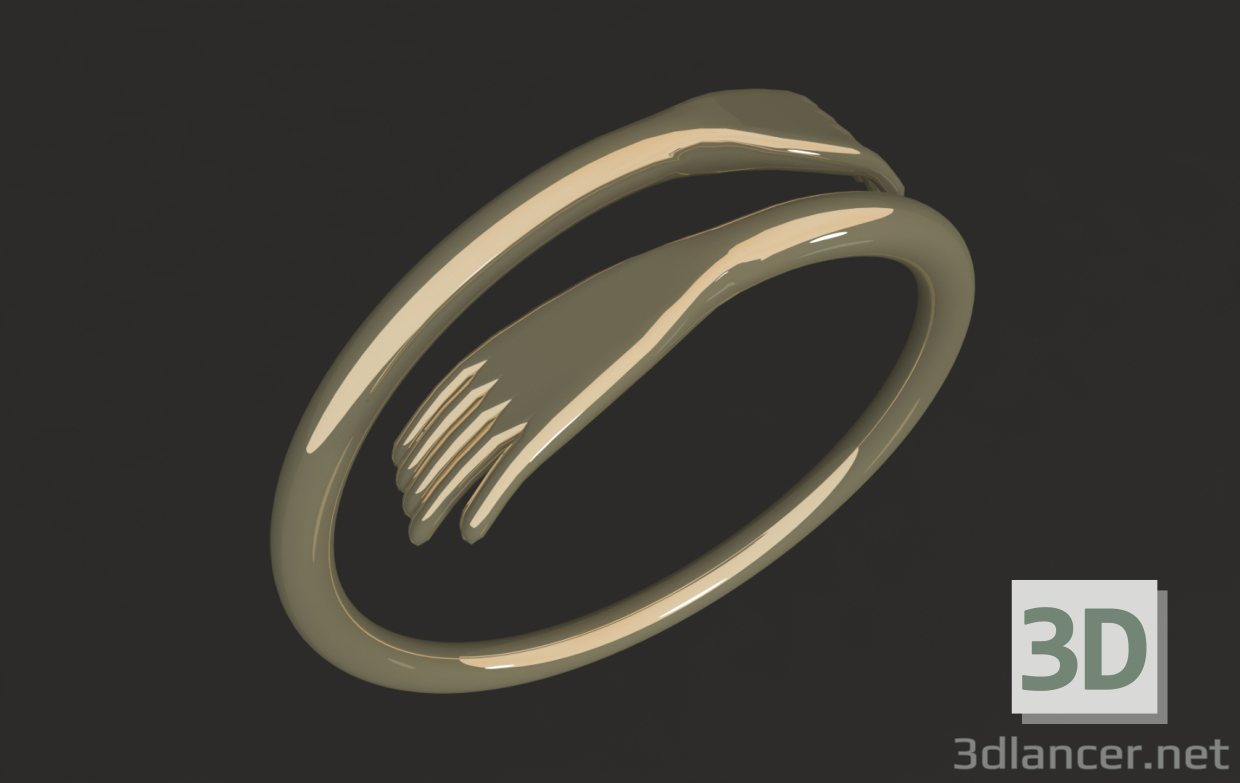 3d Hug Ring model buy - render