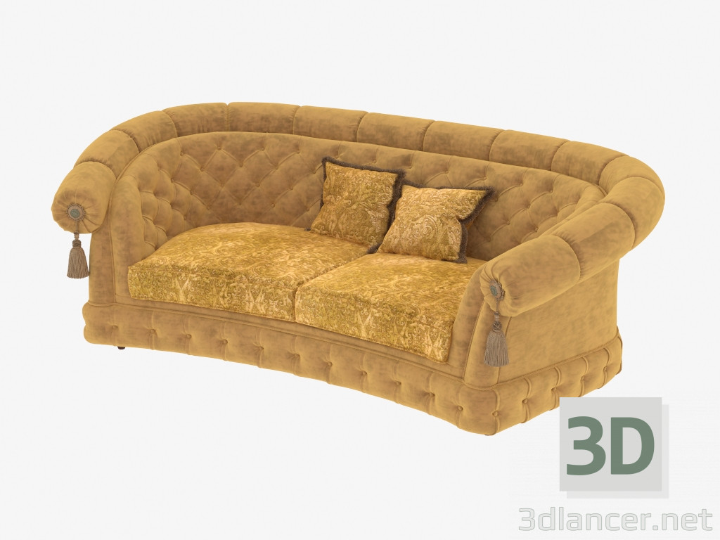 modèle 3D Double canapé - preview