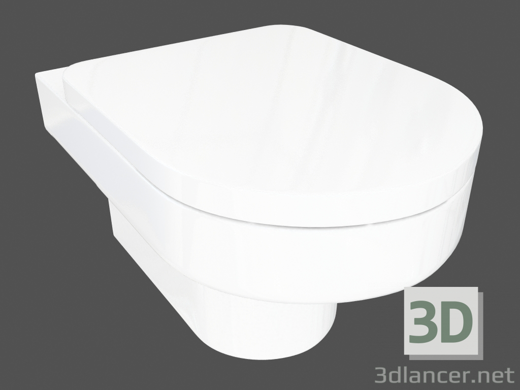 modello 3D Vaso per WC sospeso Quattro (K63100) - anteprima