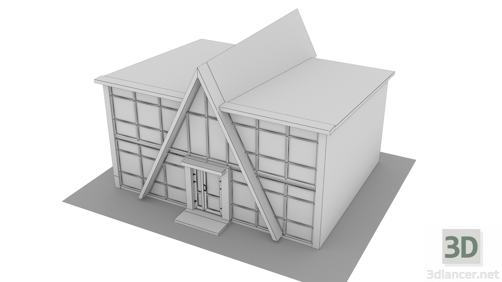 Pabellón de comercio "Yugra" 3D modelo Compro - render