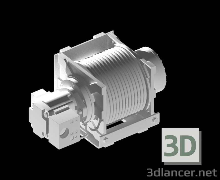 3d model winch - preview