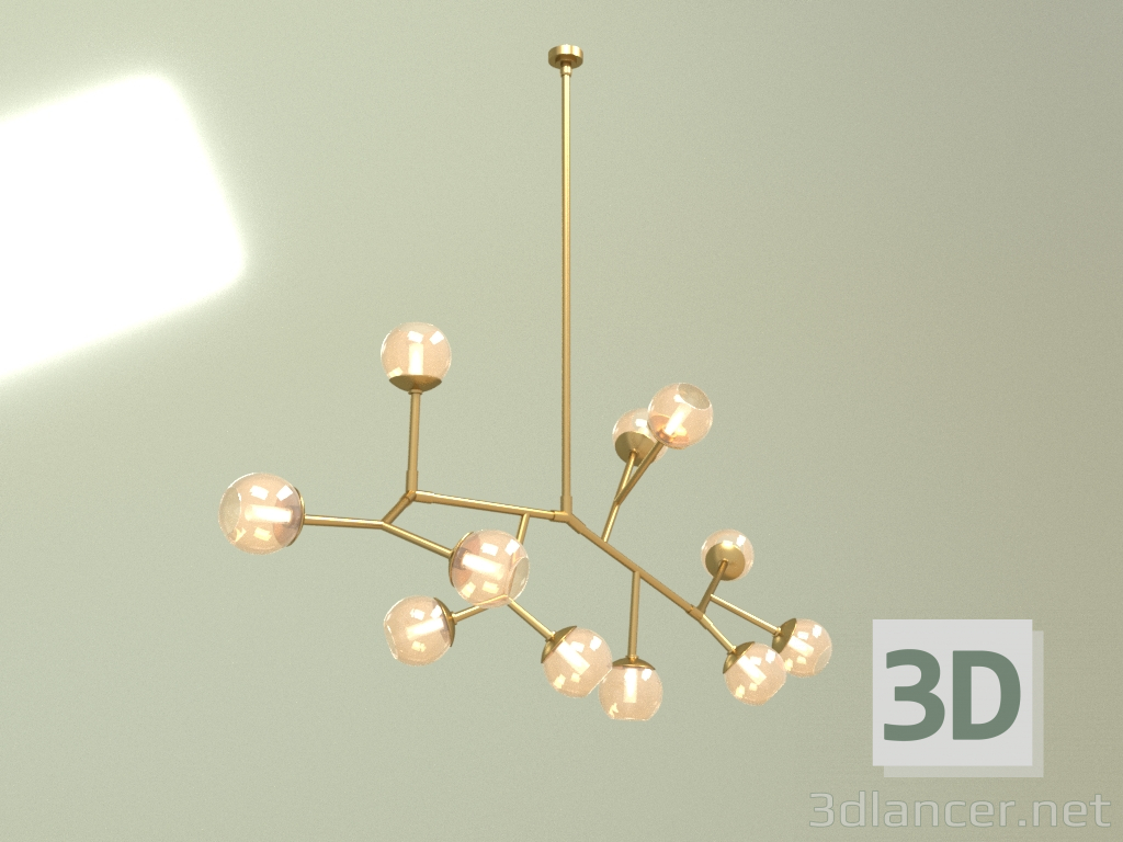modello 3D Lampada da soffitto Rita lunghezza 112 - anteprima