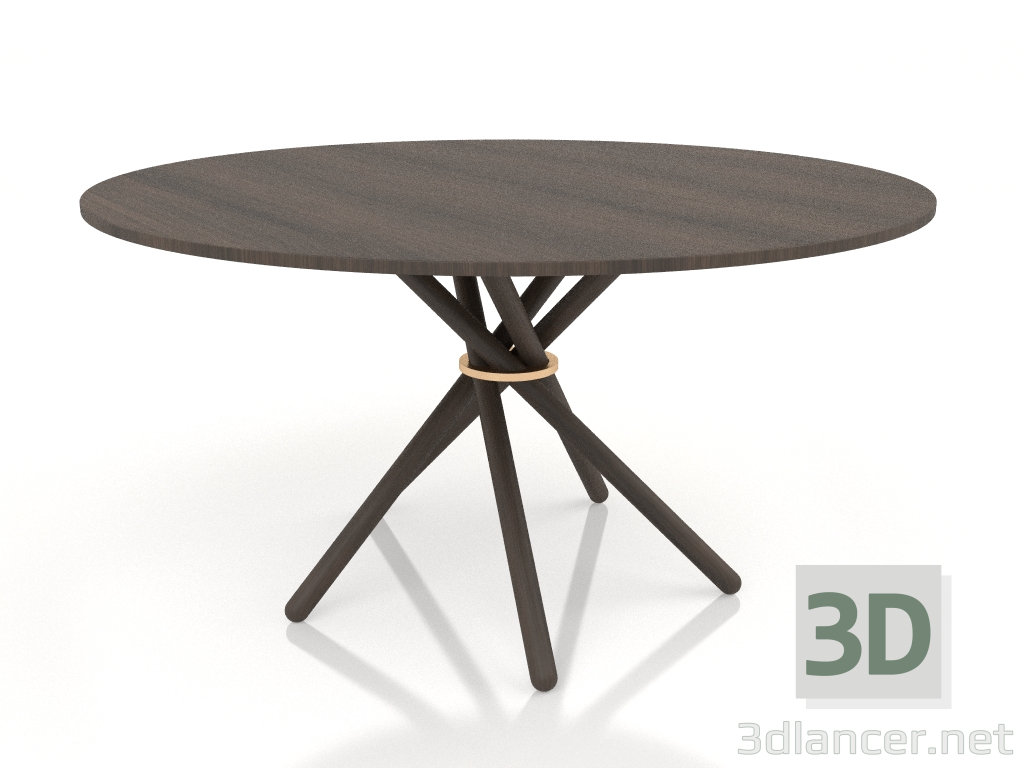3D modeli Yemek masası Hector 140 (Koyu Meşe, Koyu Meşe) - önizleme