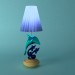 3d model lamp with a dolphin - preview