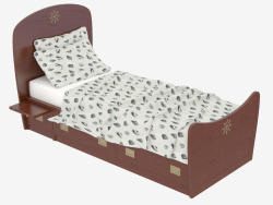 Кровать детская с прикроватной полочкой
