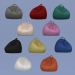 3D Farklı renklerde çanta on koltuk kümesi modeli satın - render