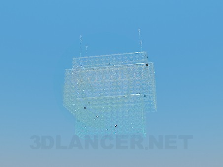3d model Lámpara chandelier de cristal - vista previa