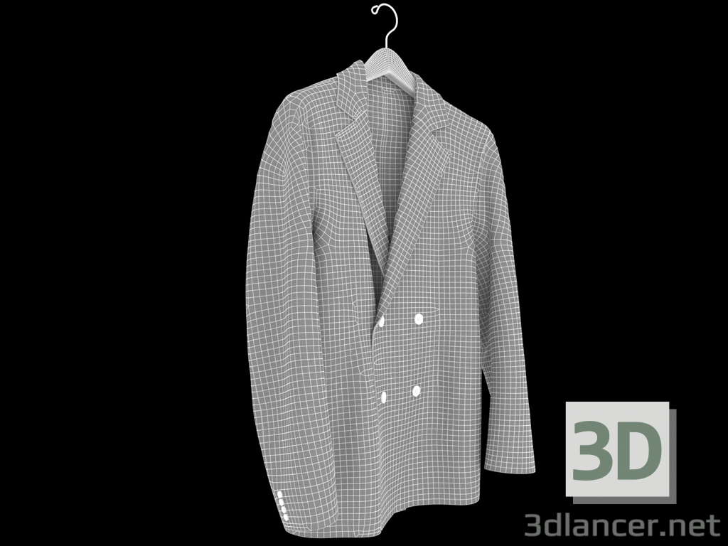 3d Men's classic jacket model buy - render