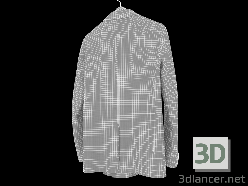 3d Мужской классический пиджак модель купить - ракурс