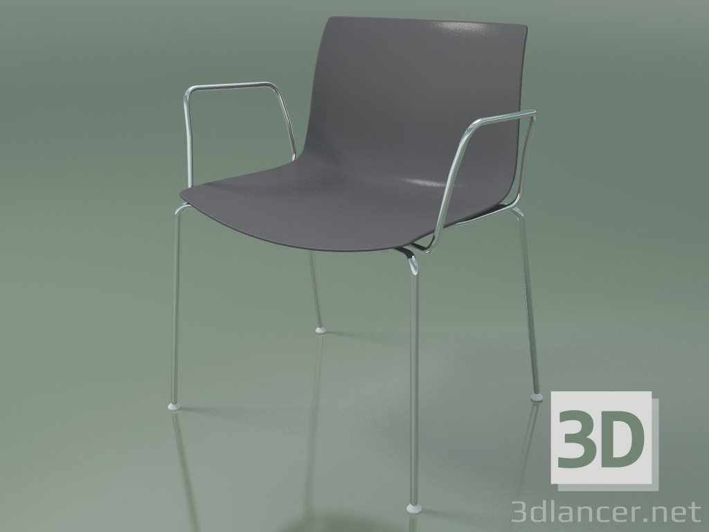 3D Modell Stuhl 0201 (4 Beine, mit Armlehnen, Polypropylen PO00412) - Vorschau