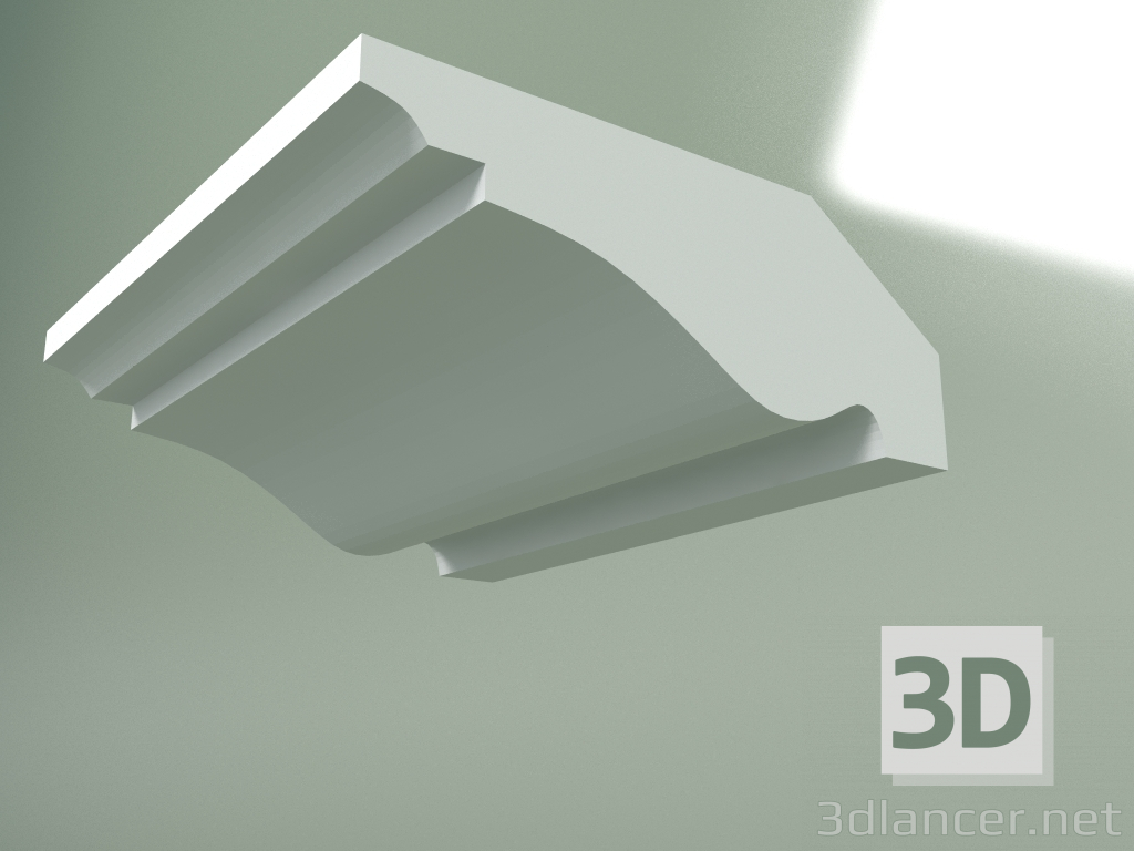 modello 3D Cornicione in gesso (zoccolo a soffitto) KT132 - anteprima