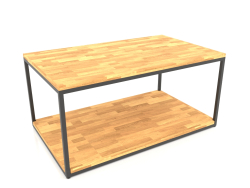 Rechteckiger Couchtisch mit zwei Ebenen (WOOD FLOOR, 100X60X50)