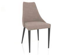 कुर्सी, काला मैट लैकर फ़िनिश, फ़ैब्रिक 82 (50x58x92 सेमी)