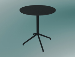 Kafe masası Hareketsiz (Ø65, Y 73 cm, Siyah)