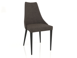 Стілець, оздоблення чорний матовий лак, тканина 111 (50x58x92 см)