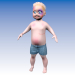3D Modell der schlechte kleine Junge für Cartoon - Vorschau